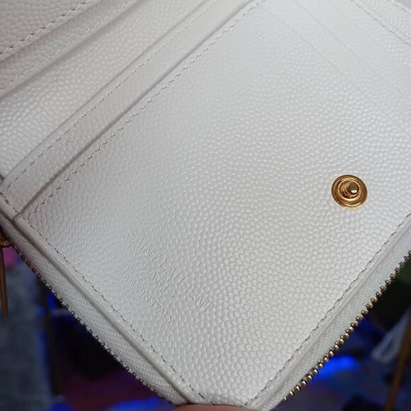 Unused Yves Saint Laurent Multi Color Leather Compact Zip Wallet - Picture 7 of 15